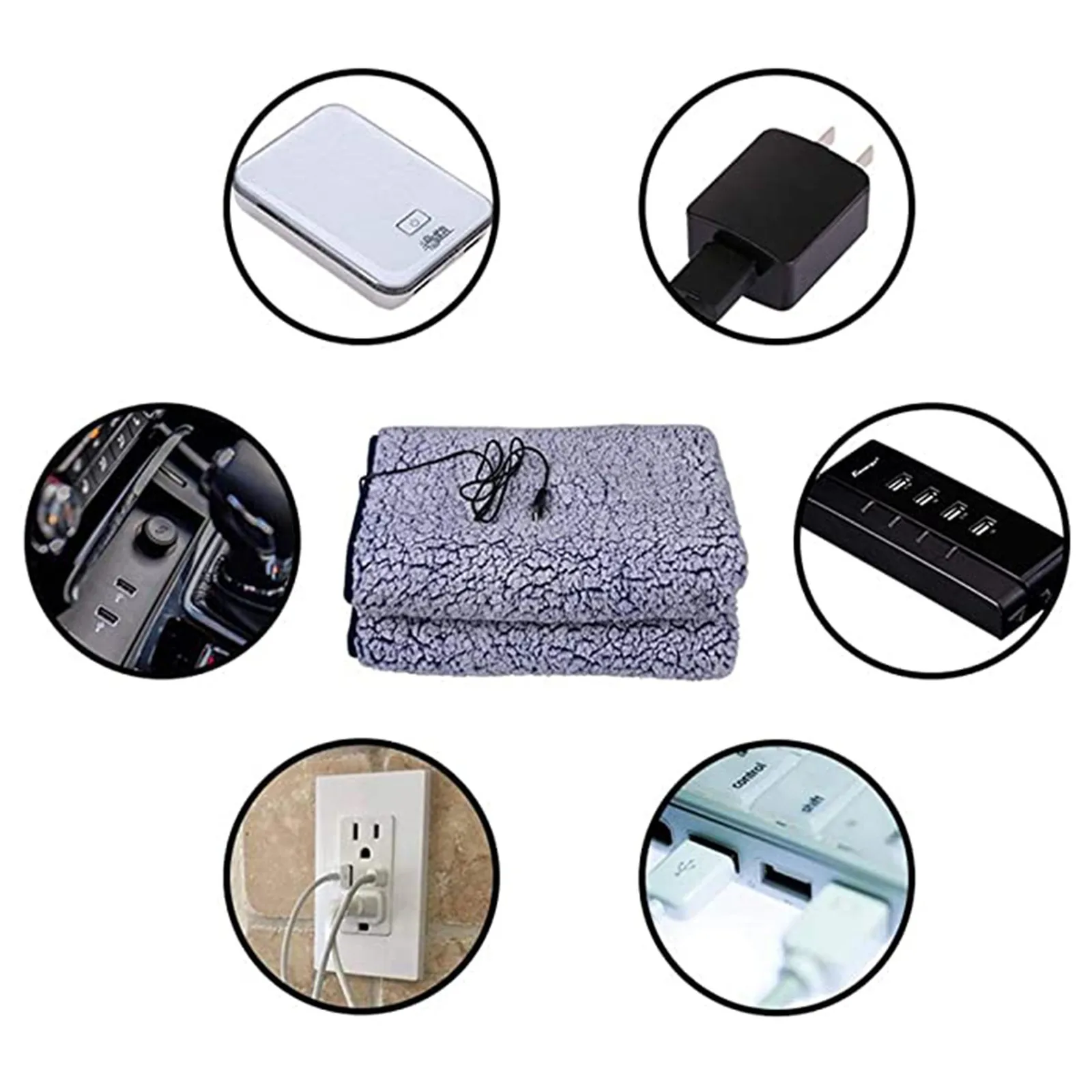

USB Car Home Electric Warming Heating Blanket Pad Shoulder Neck Mobile Heating Shawl USB Soft 5V 4W Winter Warm Health Car#30