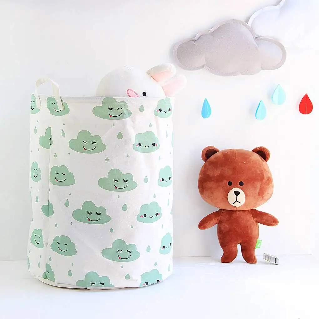 1pc Folding Laundry Basket Round Storage Bin Bag Large Hamper Collapsible Clothes Toy Holder Bucket Organizer Capacity | Дом и сад