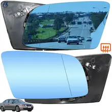 For Bmw 5 Series E60 E61 E63 E64 2003-2010 Left&right Side Blue Heated Wing Mirror Glass Wide Angle Rearview Rear View Mirror