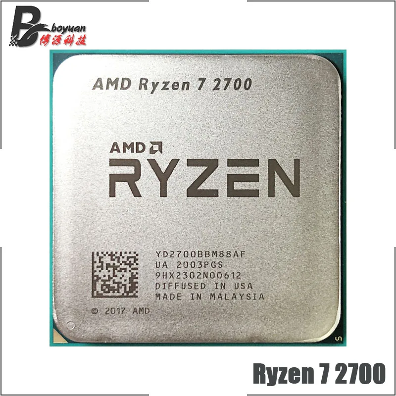 Процессор AMD Ryzen 7 2700 R7 3 2 ГГц Восьмиядерный процессор с 16 потоками L3 = м 65 Вт YD2700BBM88AF