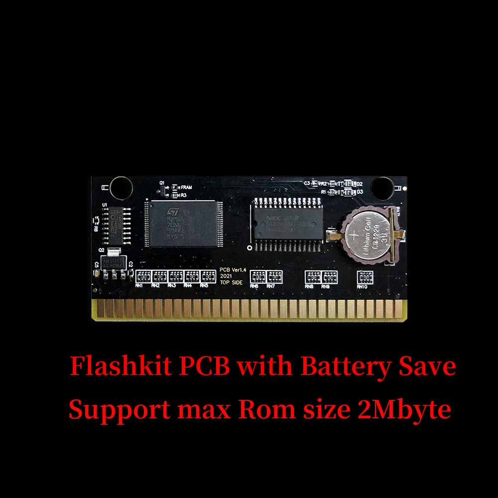 MD FlashKit перезаписываемая карта никелевое золото схема на основе печатной платы