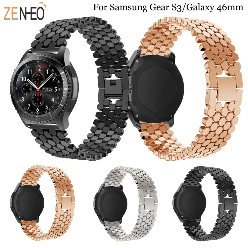 22 мм браслет из нержавеющей стали для samsung Galaxy Watch 46 Высококачественный ремешок