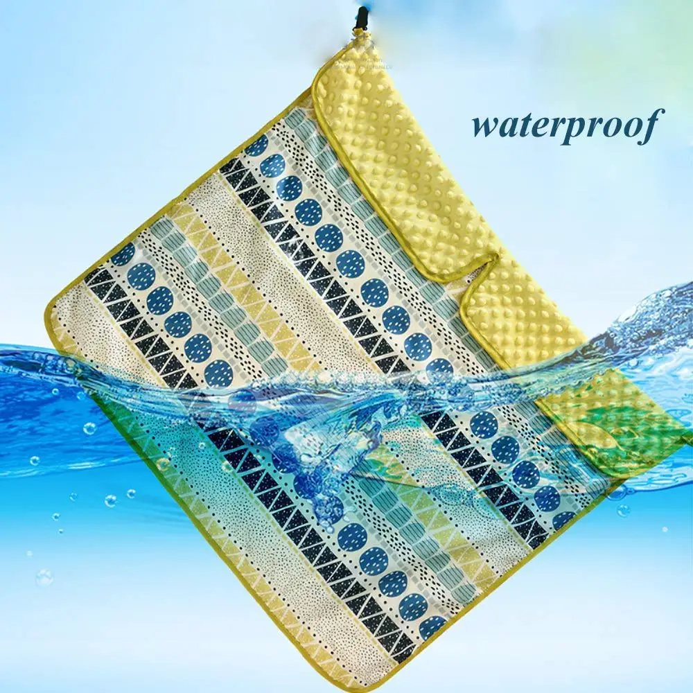 Minky Dot одеяло для детской коляски чехол малышей водонепроницаемый с зажимами