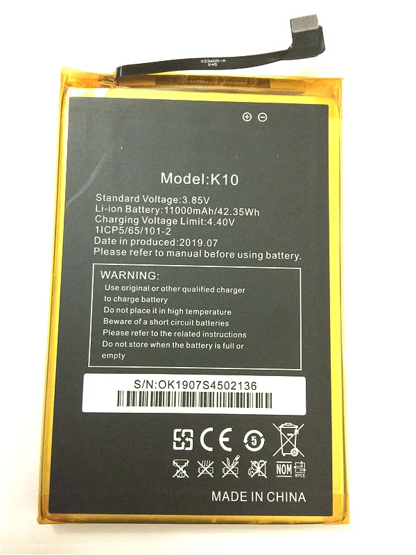 

Высококачественный аккумулятор K10 11000 мАч для смартфона OUKITEL K10