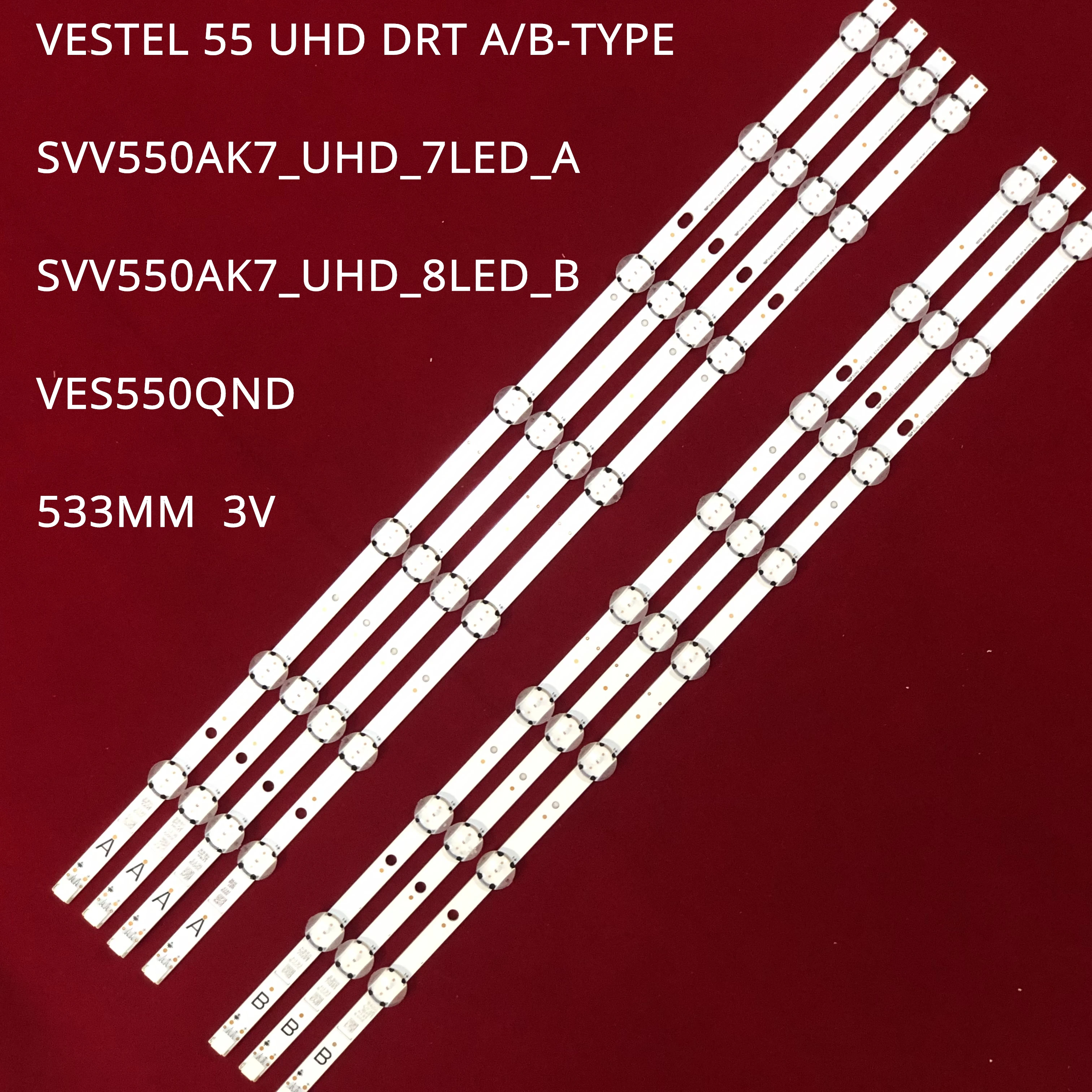 5 компл. = 35 шт. Светодиодная лента для подсветки LUX015504 / 01 LUX0155004 55U6763DB SVV550AK7_UHD_7LED_A B