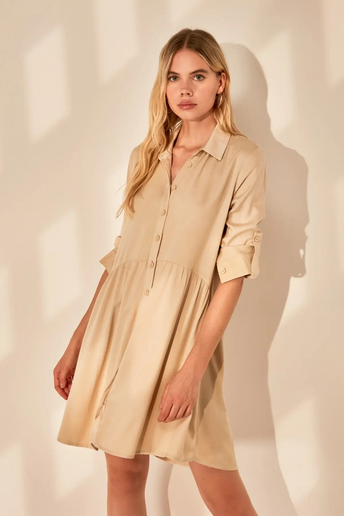 Платье-рубашка Trendyol Stone TWOSS19ST0085 | Женская одежда