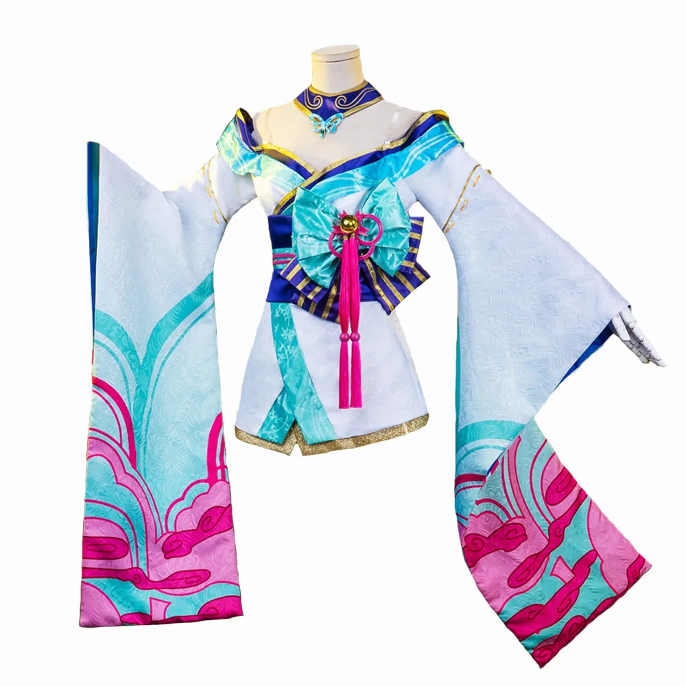 

Костюмы для косплея LOL Spirit Blossom Ahri, сексуальные платья, белые костюмы Ahri для женщин, косплей-платье с брюками, комплект