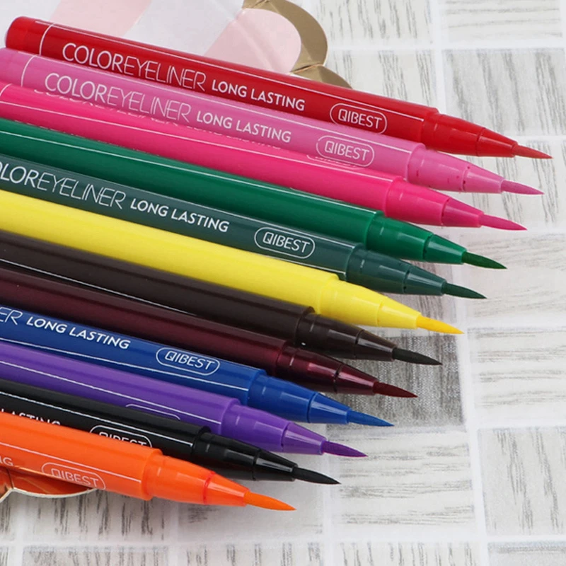 12 цветов водостойкая жидкая подводка для глаз кошачий Макияж красочная стойкая