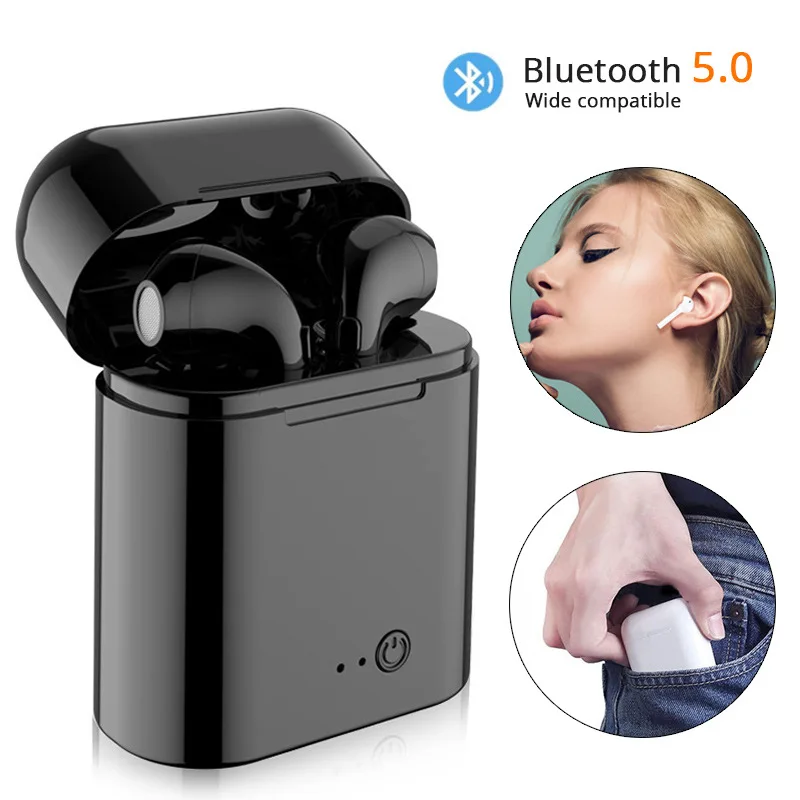 FOOVDO i7S наушники вкладыши TWS с 5 0 Мини Bluetooth стерео Беспроводной зарядным