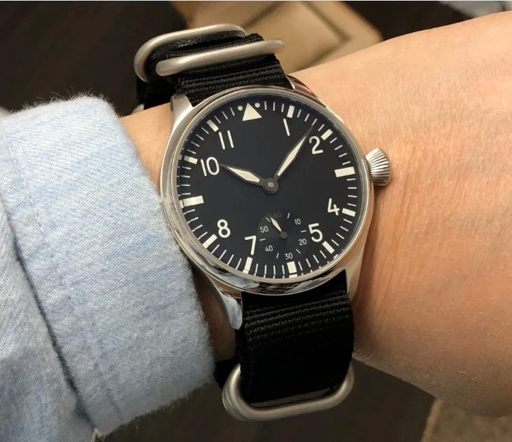 Мужские механические часы GEERVO наручные с черным циферблатом 44 мм 17