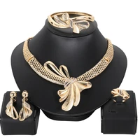new arrival dubai gold color xxoo wedding jewelry sets for woman necklace earrings bridal african jewelry set wholesale