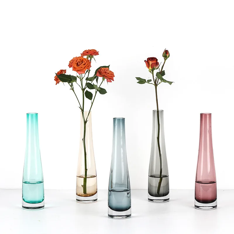 

Colored Small Vases Home Decor Simple Art Hydroponics Decorative Living Room Decoration