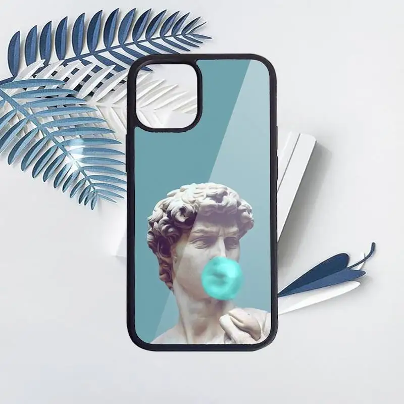 

David shake hands Mona Lisa Medusa Phone Cases PC for iPhone 11 12 pro XS MAX 8 7 6 6S Plus X 5S SE 2020 XR funda