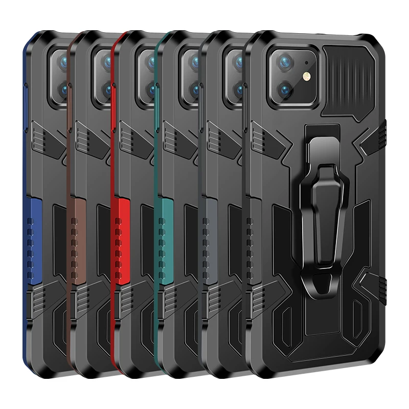 Shockproof Case For iPhone 13 12 11 Pro Max Mini XR XS X 7 8 6 6S Plus iPhone12 iPhone11 Belt Clip Rugged Hybrid Armor Covers ON