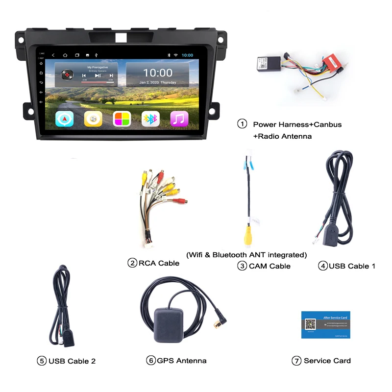 2G Оперативная память мультимедийный видеоплеер Android 10 GPS навигации радио WI-FI OBD2
