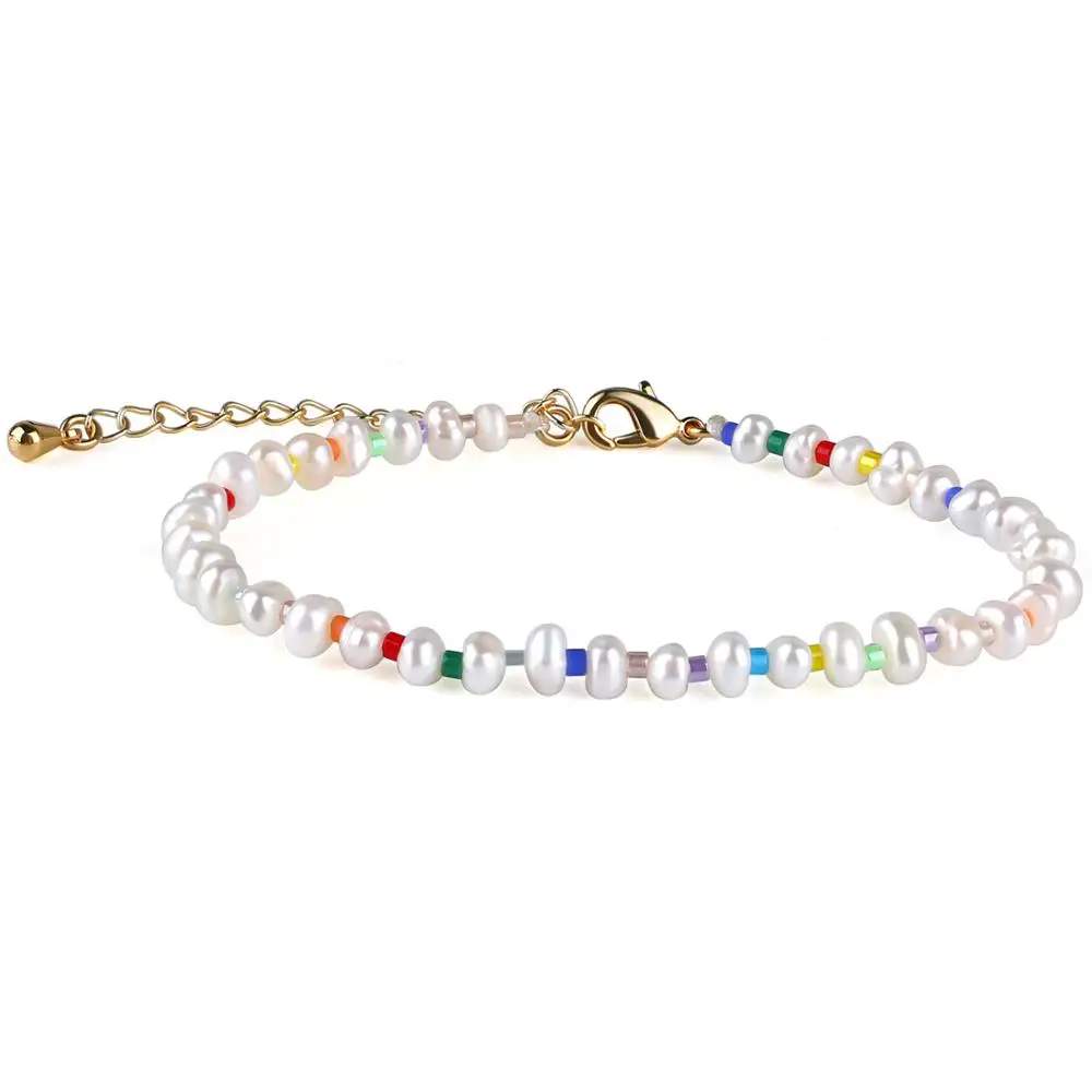 

KELITCH 2021 Natural Pearls Bracelet New Fashion Style Miyuki Beaded Bracelets Adjustable Women Charm Chain Jewelry