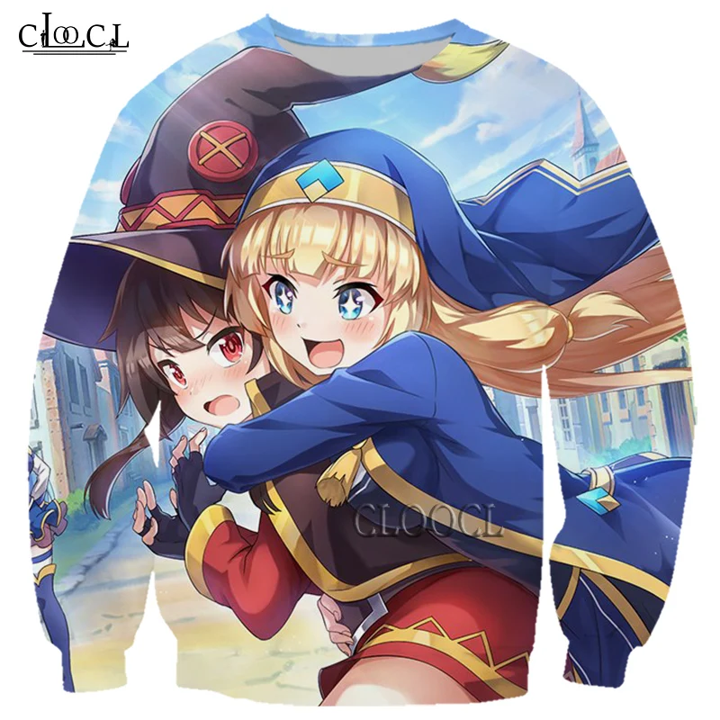 

CLOOCL Anime Girl Megumin Konosuba 3D Print Men Women Sweatshirts Fashion Long Sleeve Outerwear Harajuku Tops Drop Shipping