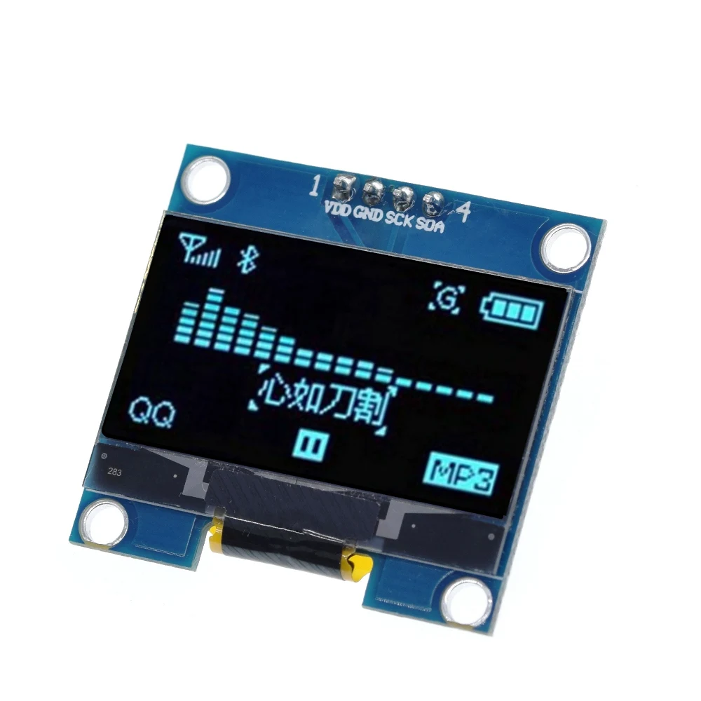 4PIN 1 3 O Светодиодный модуль белого/синего цвета 128X64 дюймов светодиодный ЖК