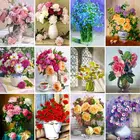 GATYZTORY картина по номерам цветок в вазе Наборы расписанную сделай сам в рамке картины маслом на холсте украшение дома ремесла уникальные художественные подарки