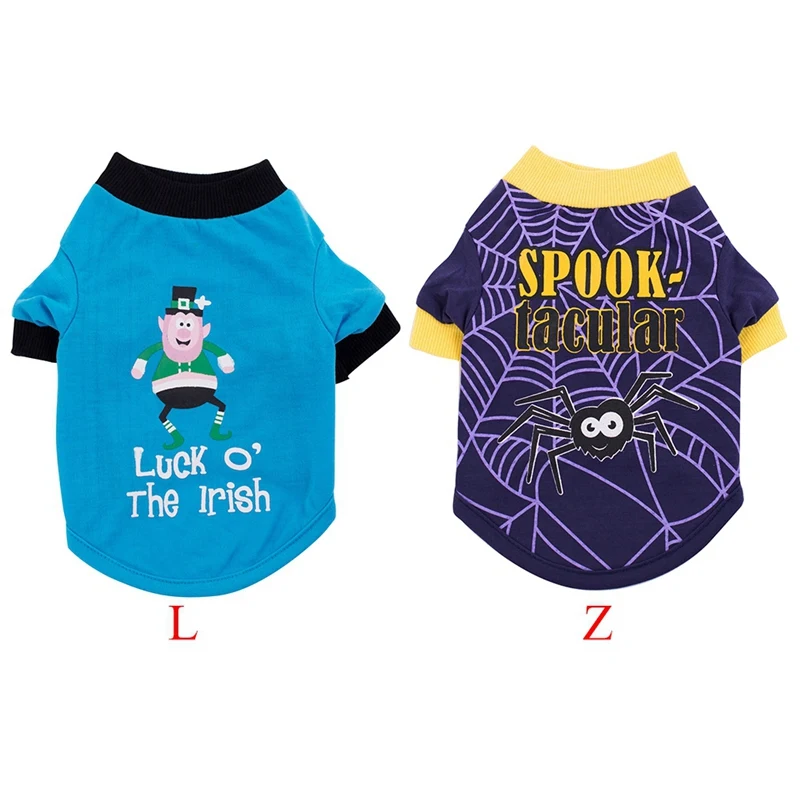 Одежда для животных на Хэллоуин с изображением паутины жилет собак модная летняя