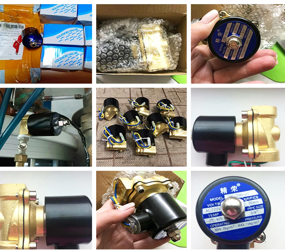 Электромагнитный клапан 12 V/24 V/110 V/220 V электрический шаровой кран нормально закрытый воздушный клапан соленоидный 1/" 3/8" 1/" 3/4" " для воды нефть и газ
