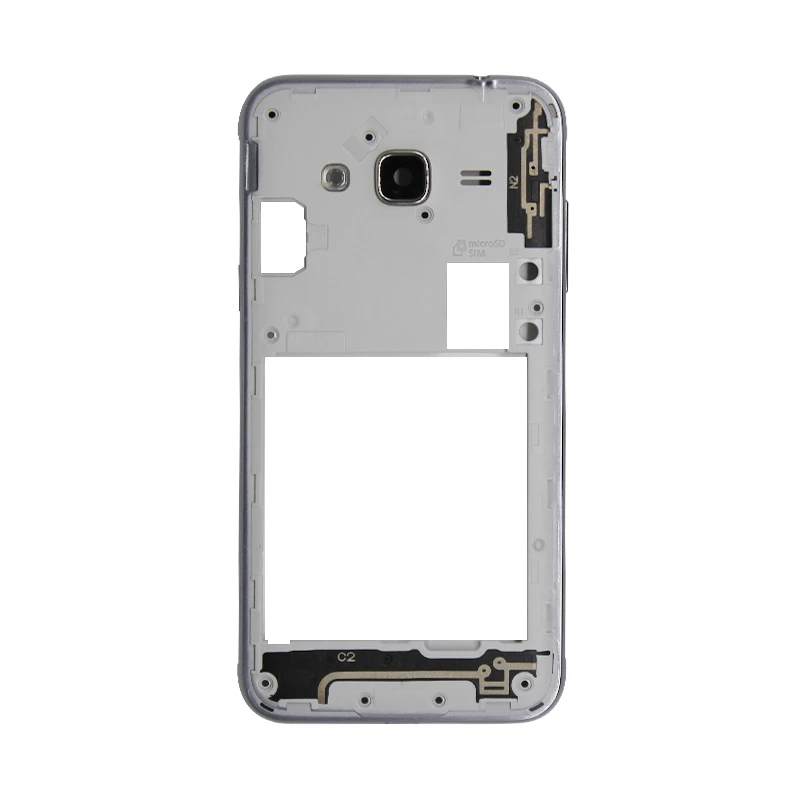 1 Sim ONLY FRAME Задняя крышка для SAMSUNG Galaxy J320 J3 J320F задняя крышка для батареи стеклянная крышка Задняя Дверь Корпус чехол запасные части - Цвет: 1 Sim ONLY FRAME