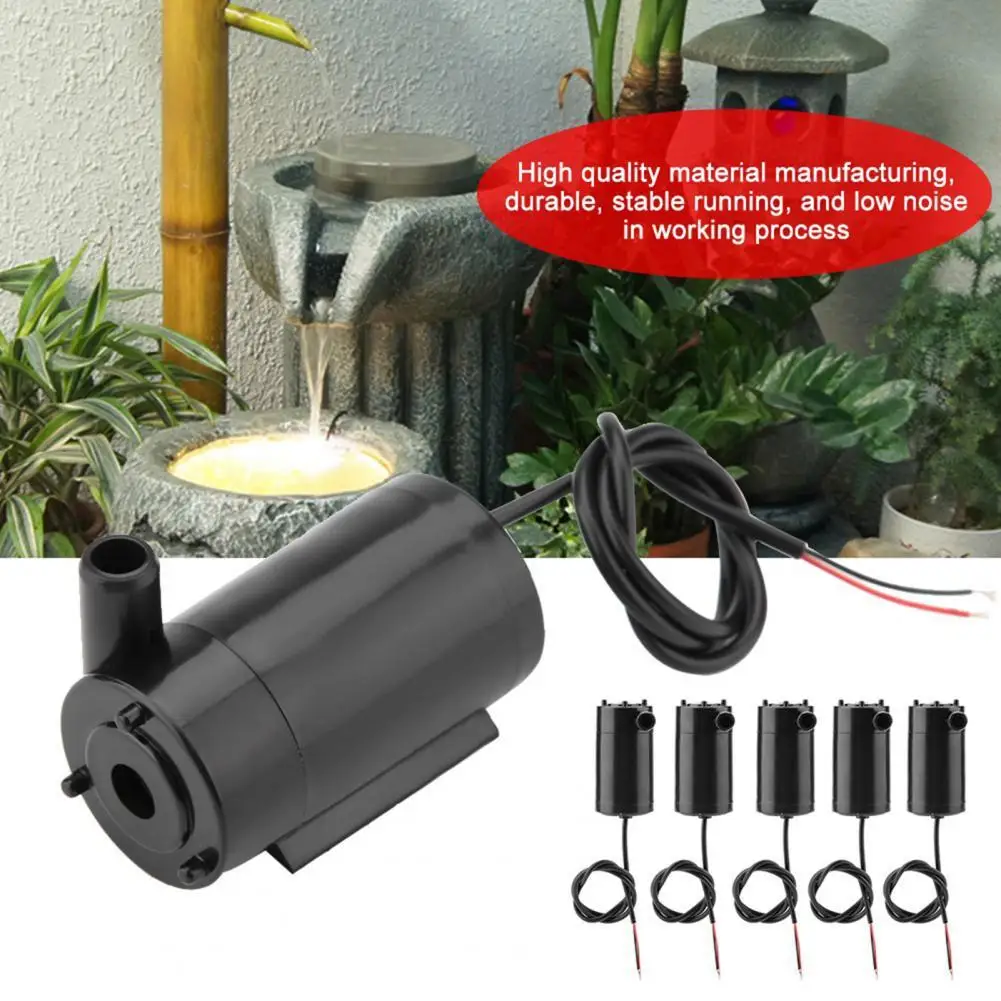 

Electric 5Pcs Compact Mini Horizontal Vertical Water Pump Fireproof ABS Submersible Pump Horizontal for Aquarium