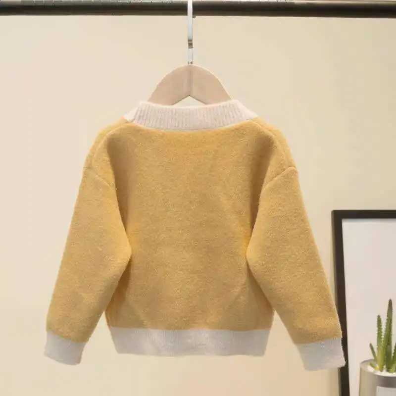 Свитер для маленьких мальчиков Весенне-осенний вязаный кардиган Одежда детей