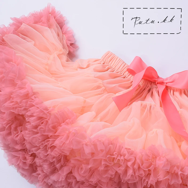 Детская юбка-пачка из пышного фатина с регулируемой эластичной талией из атласа для малышей на День рождения, весной, осенью и зимой.