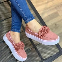 canvas sneakers women casual shoes platform flowers flats heel round toe espadrilles ladies loafers shoes zapatos mujer