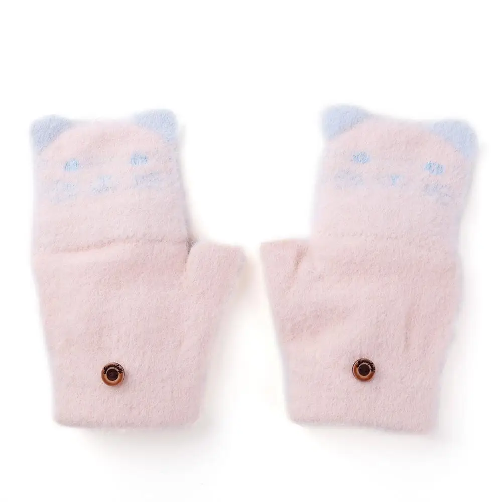 2pcs Cute Winter Warm Gloves Newborn Baby Thicken Stretch Magic Mittens Fingerless Infants Boys Girls Outdoor Ski | Детская одежда и