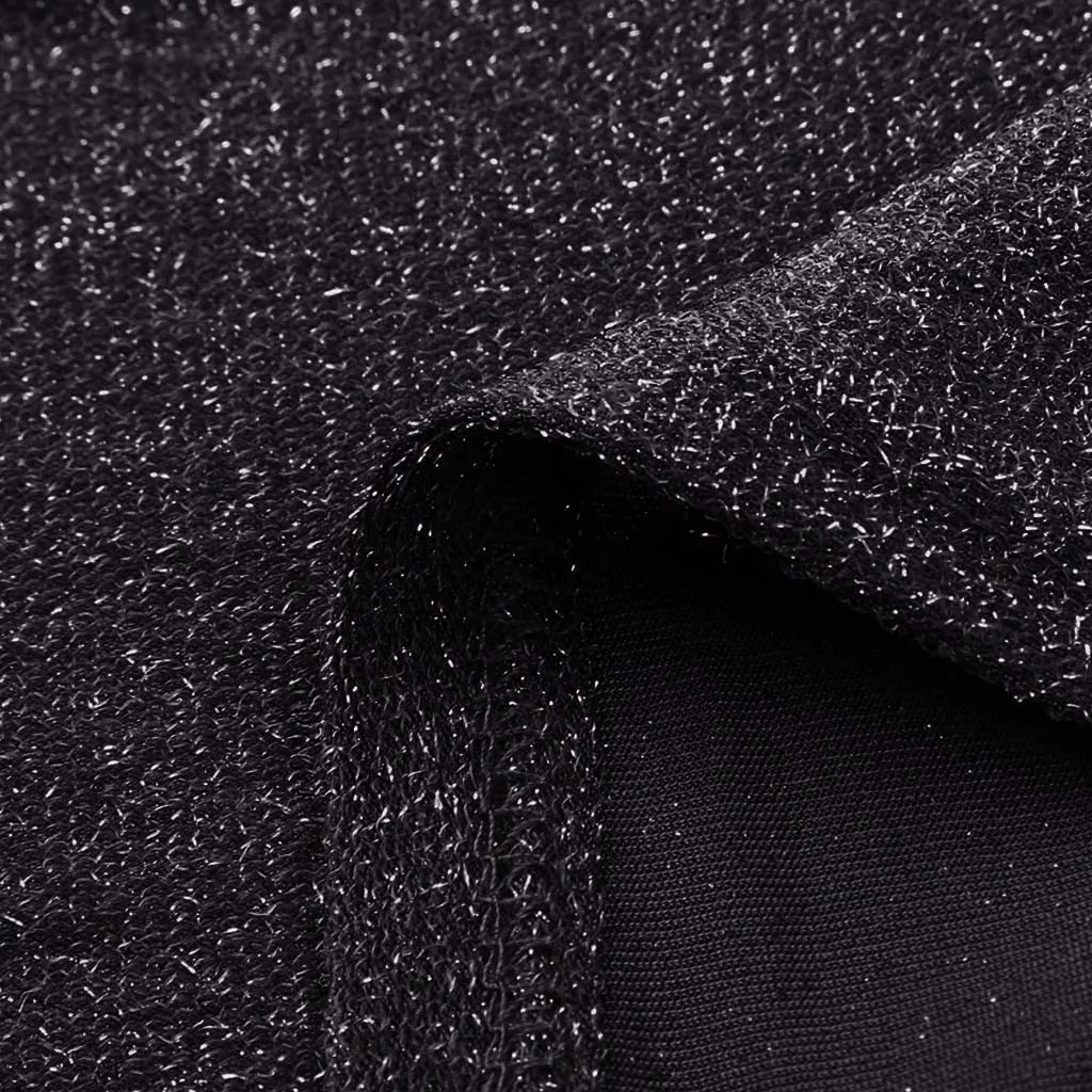 Женское платье с блестками Сексуальные клубные пуш-ап вырезом лодочкой черные