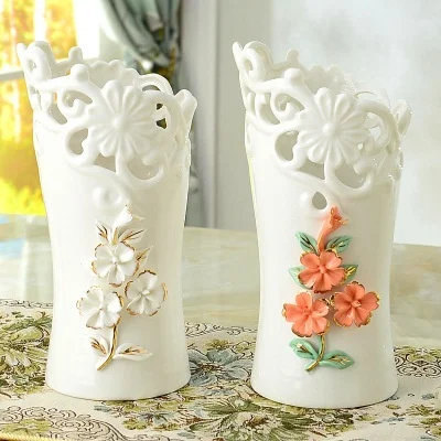 

Modern minimalist creative vase living room home floor decorations Jingdezhen ceramics creative flower ornaments