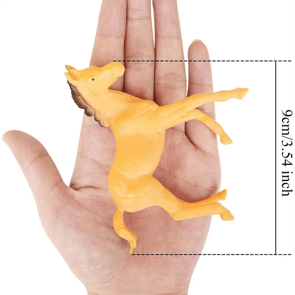 

Plastic Horse Figures Toys 8 Pieces Realistic Horse Figurines, Pasture Pals Play Set Educational Playset for Kids Toddlers Boys