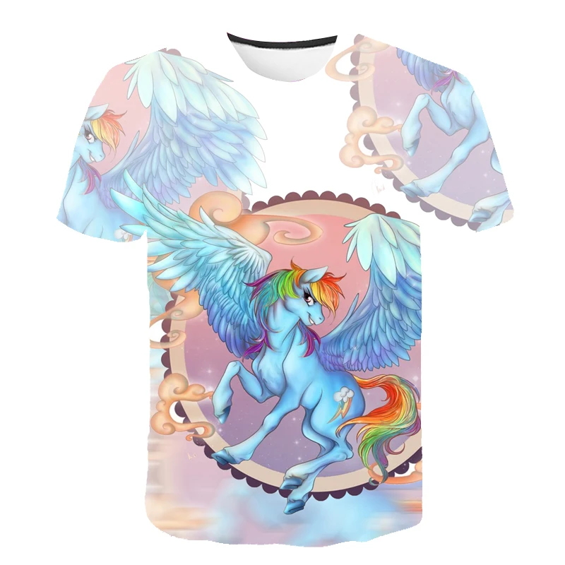 

3D Baby kids Unicorn T-shirt My Little Baby Cute For Pony Girls Clothes Children boy tshirts Summer Short Sleeve Costumes 4-14T