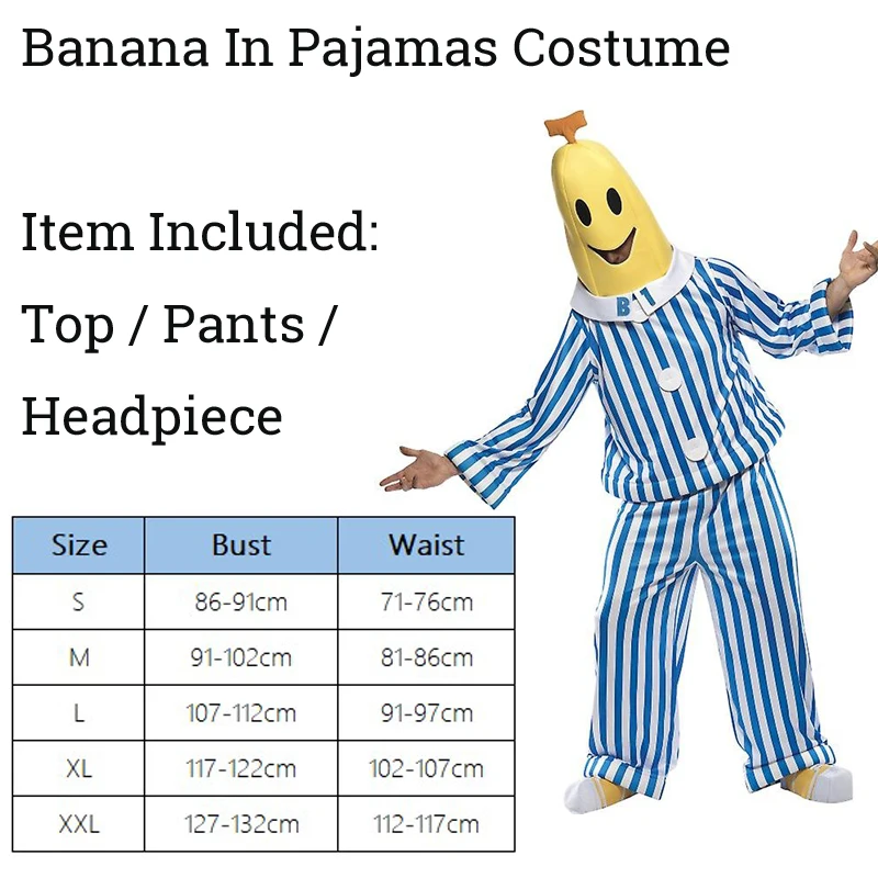 

Snailify Men Banana In Pajamas Costume Halloween Costume For Adult Banana Cosplay For Carnival Party
