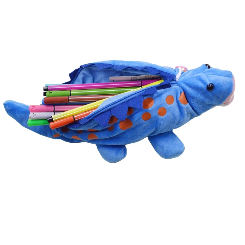 Чехол для карандашей и ручек с динозавром плюшевая игрушка детей креативная