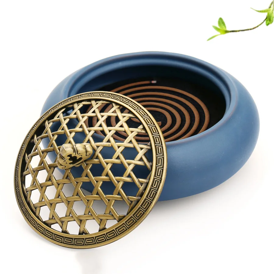 

Ceramic Zen Incense Burner Mosquito Coil Holder Smoke Waterfall Incense Burner Tray Meditation Quemador De Incienso Home Decor E