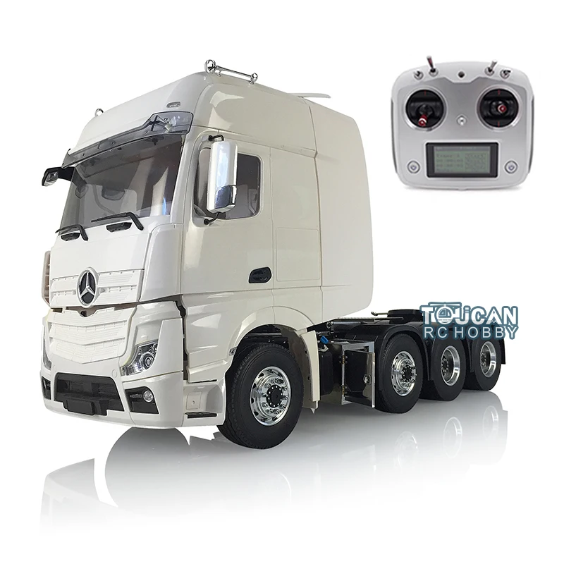 

1/14 Electric Truck LESU Metal Chassis Hercules Cab W/ Radio Equipment Rack Motor for Actros Benz RC Tractor Truck THZH0715-SMT3