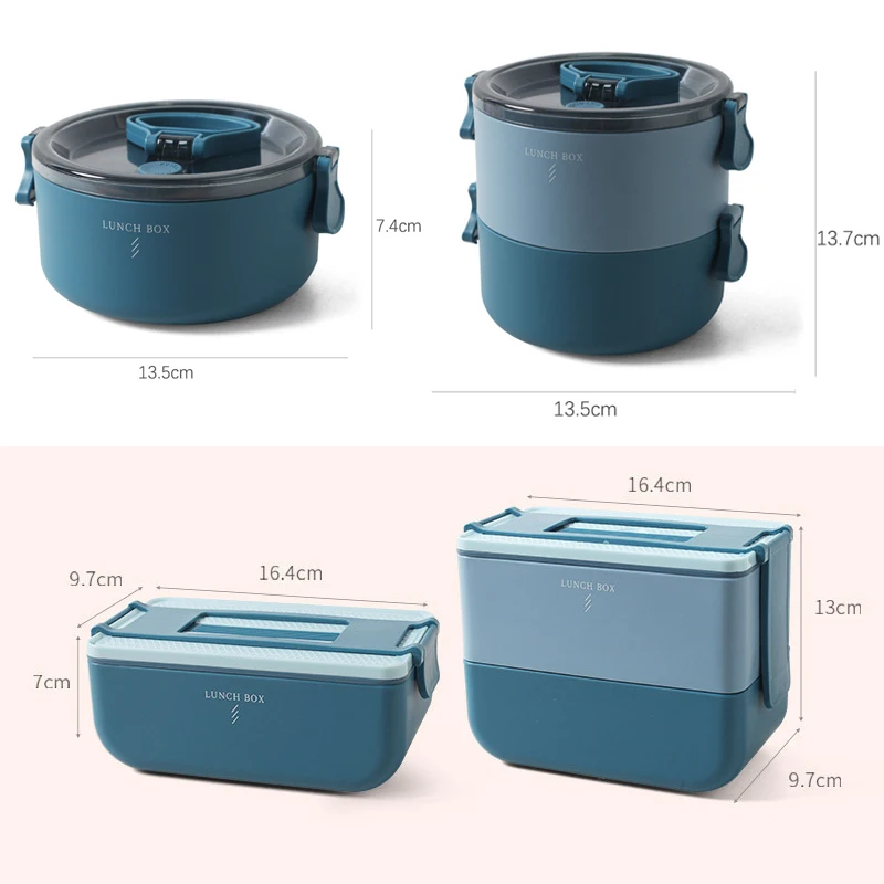 

Kitchen utensils Microwave Lunch Boxes Leakproof Food Container with Compartments Portable Japanese Bento Box with Tableware