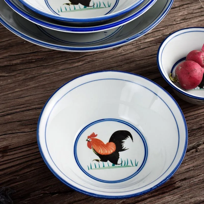 Керамическая миска для супа миски пениса и риса китайская винтажная фарфоровая