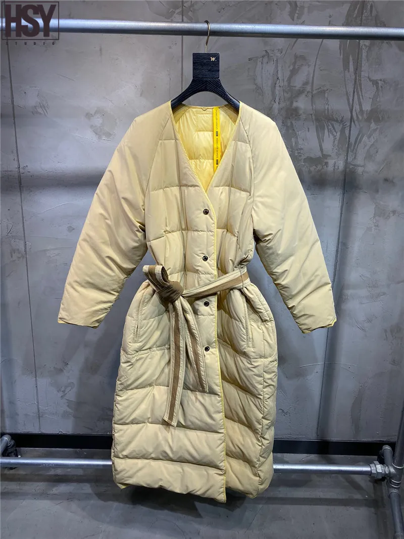 【HSY】2019 зима новый женский съемный на молнии с капюшоном шаль Пояс Талия стеганый