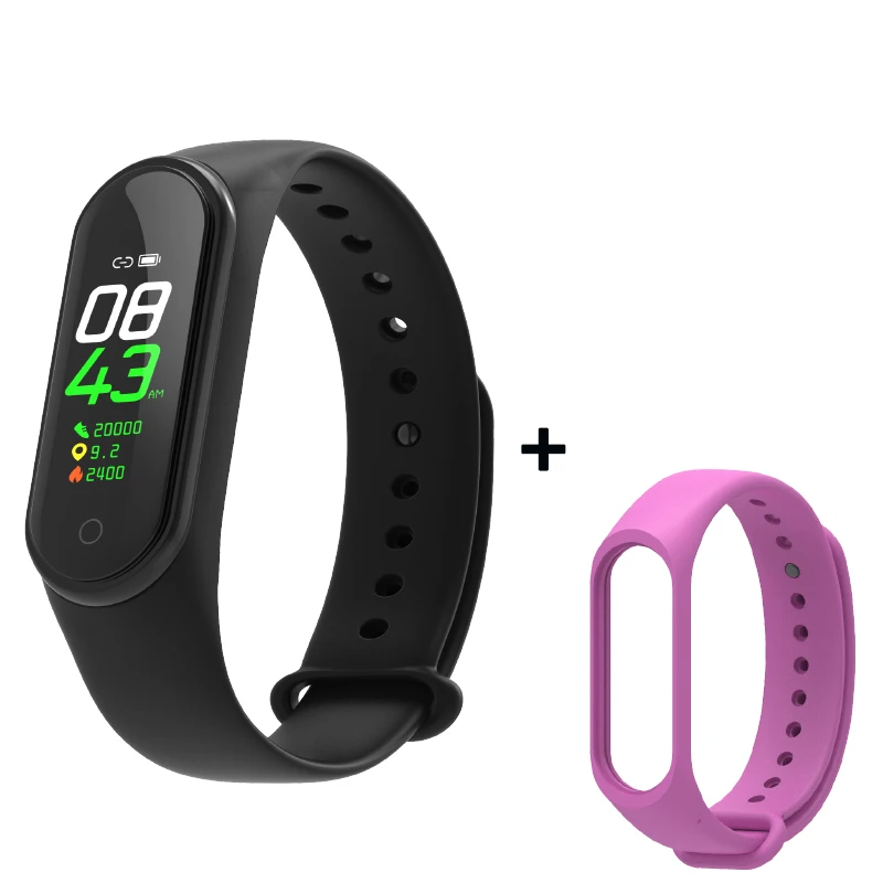 As shown5 Smart Fitness Bracelet M4 Tracker Waterproof Pedometer Blood Pressure Watch Support Multi-Languauge Wristband For Men Women Kids - Цвет: As shown5