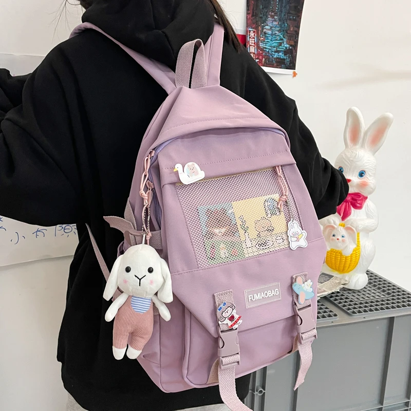 

Модный женский студенческий рюкзак для колледжа, водонепроницаемый нейлоновый школьный рюкзак для девочек и мальчиков, Женский дорожный р...