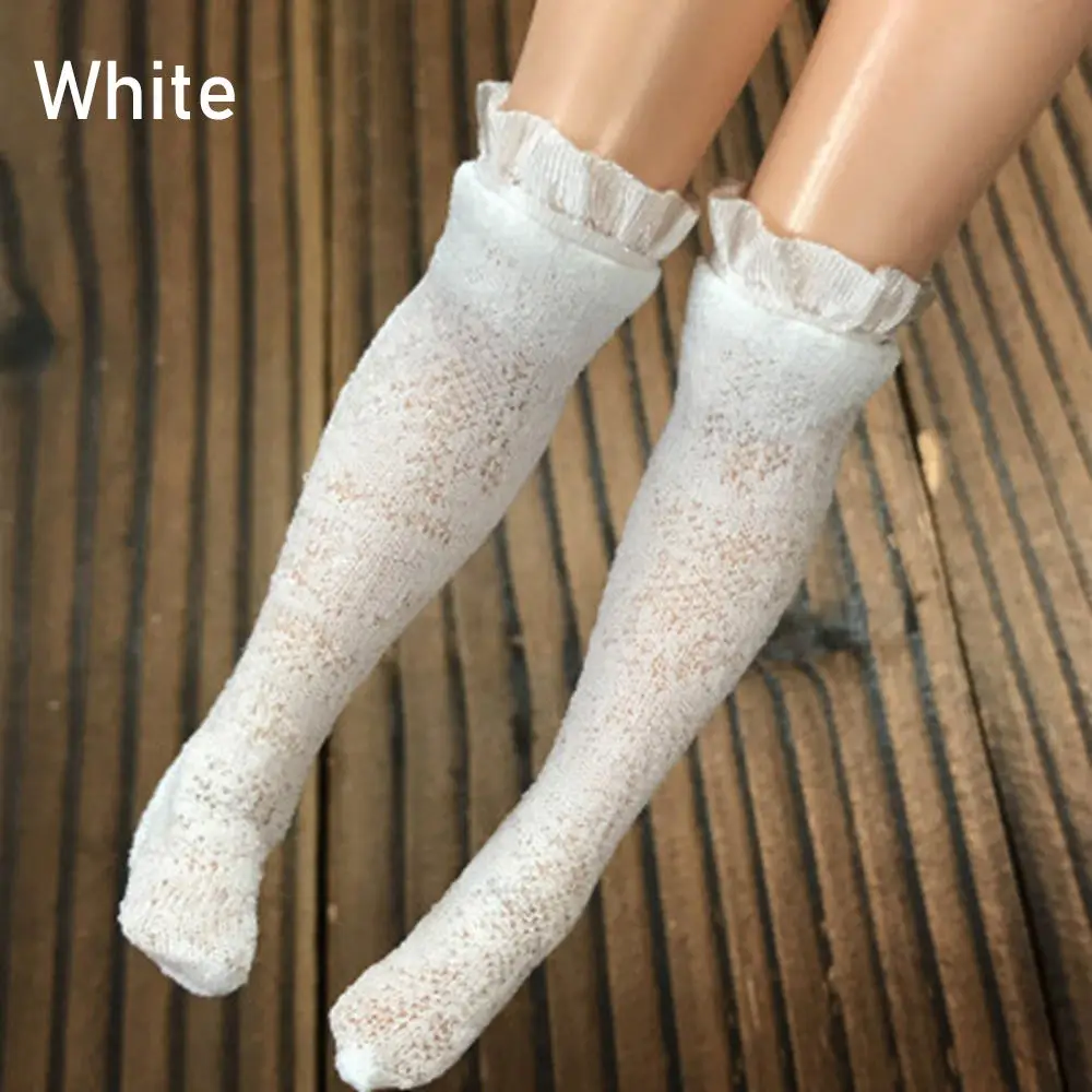 white 1 пара кружевных носков для 1/6, кукольные Чулочные изделия, аксессуары для детской одежды для девочек, рождественский подарок, игрушки для детей, сделай сам, украшение куклы - Цвет: white