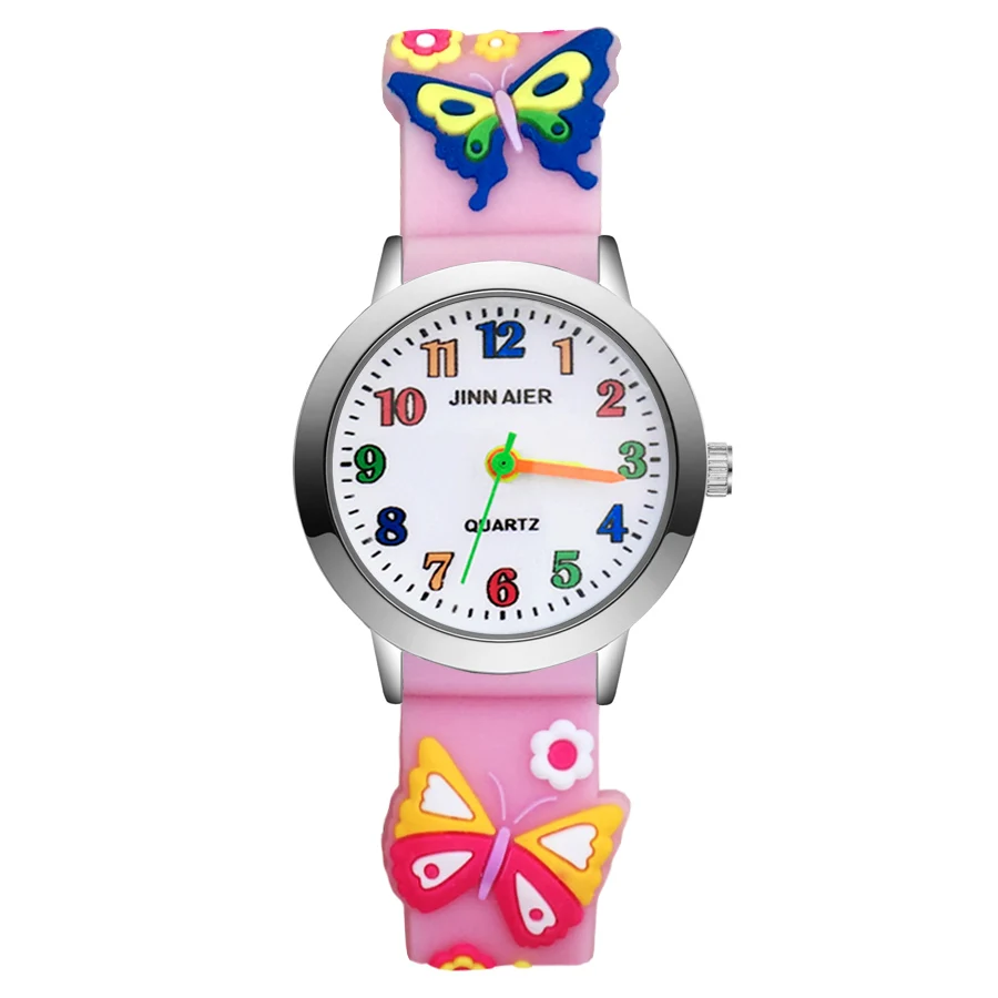 

Мода мультфильм довольно арабскими цифрами стиль детские часы для детей школьного возраста, для мальчиков и девочек повседневные 3D силикон...