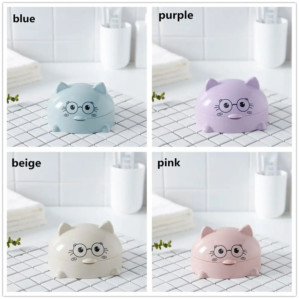 1 шт. пластиковая мыльница с мультяшным котом и крышкой | Дом сад