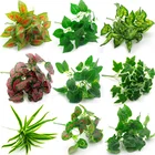 Зеленая трава, пластиковые растения папоротника, искусственные цветы, искусственные листья, настенные аксессуары, листва, куст для украшения дома, свадьбы