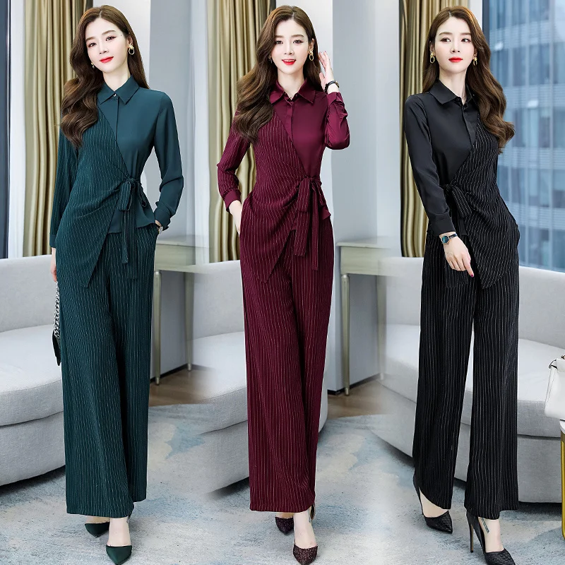 

Костюм весна-осень в Корейском стиле модный простой элегантный однотонный с длинным рукавом