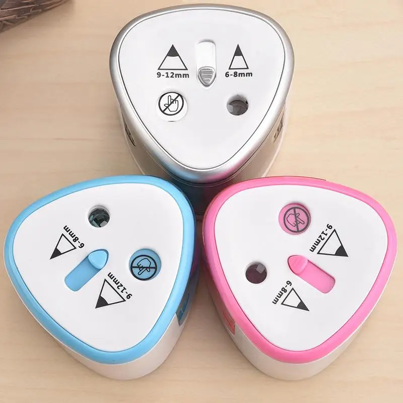

Automatic Pencil Sharpener Two-hole Electric Touch Switch Pencil Sharpener Stationery Home Office School Supplies Sharpeners